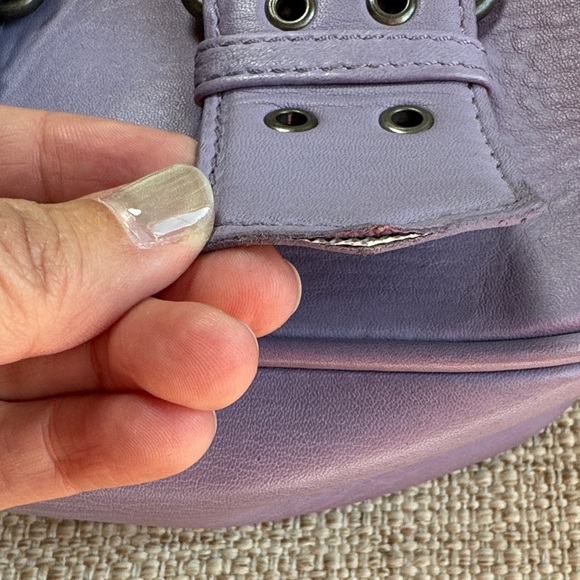Free People Say Yes Leather Buckle Bag in Lavender NWT - Picture 7 of 11
